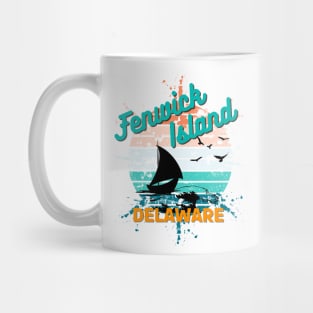 Fenwick Island Delaware Retro Vintage Island Mug